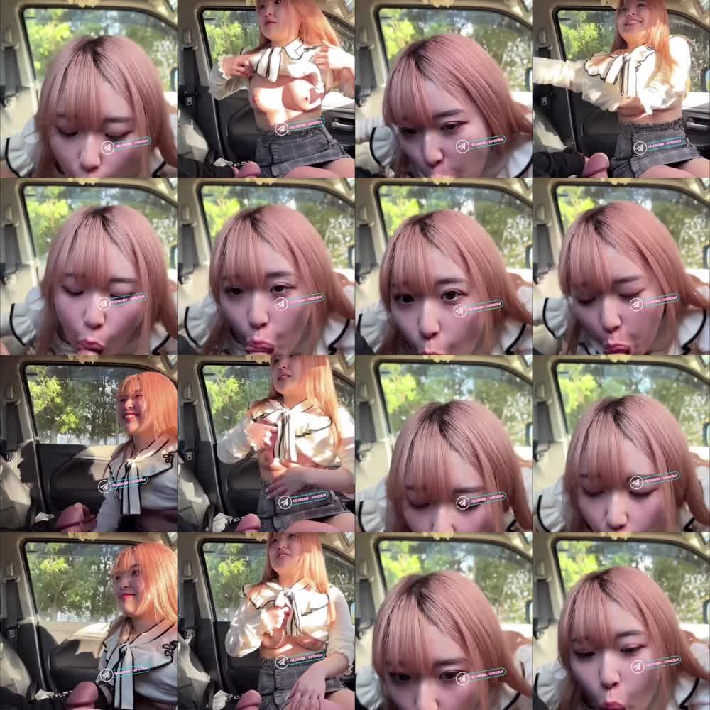 cindo cakep dalam mobil crot dimulut